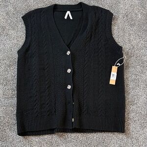 Deb Classic Black V-Neck Sweater Vest